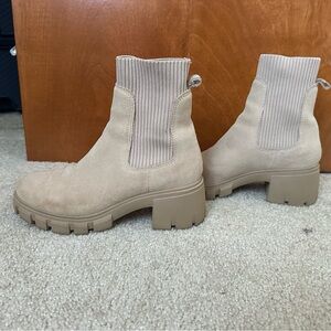 Steve Madden Beige Ankle Booties
